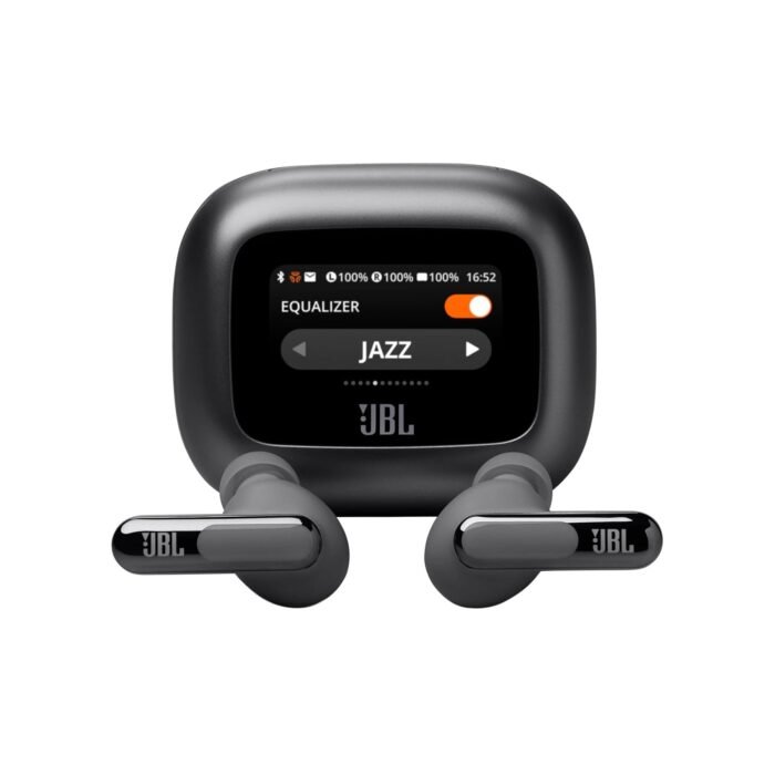 JBL New Launch Live Beam 3 TWS | Hi-Res Audio True ANC Earbuds | Smart Case with Touch Display | 48H Playtime | Wireless Charging (UNBOXED)