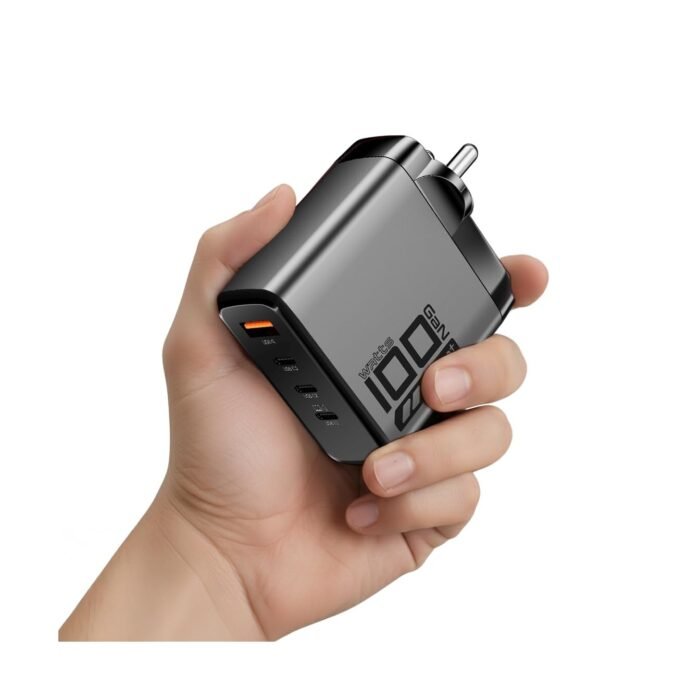 boAt 100W GaN Fast Charger | 4-Port USB-C + USB-A | Supports MacBook, Dell, HP, Lenovo, ASUS, iPhone, iPad & Android (Sealed)