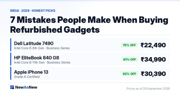 7 mistakes to avoid when buying refurbished gadgets in India — Dell Latitude 7490 Grade A Certified at ₹22,490, 75% off MRP ₹88,999