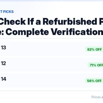 How to check if a refurbished phone is genuine in India 2026 — IMEI, Activation Lock, Parts and Service History and battery health checks, with the Grade A Certified iPhone 13 at ₹30,390 (62% off)