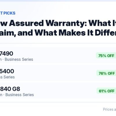 NewAsNew Assured Warranty explained — Dell Latitude 7490 Grade A Certified at ₹22,490, 75% off MRP ₹88,999, with GST invoice and 7-day returns
