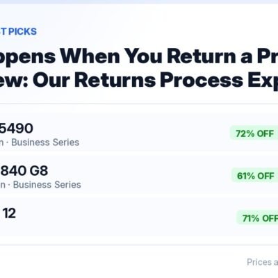 NewAsNew 7-day returns process explained — Dell Latitude 5490 Grade A Certified at ₹23,490, 72% off MRP ₹84,700
