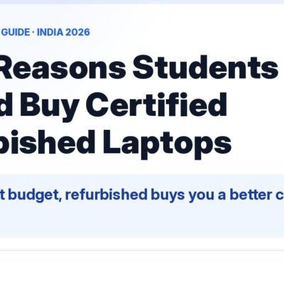 Top 5 Reasons Students Should Buy Certified Refurbished Laptops — At a student budget, refurbished buys you a better of machine.