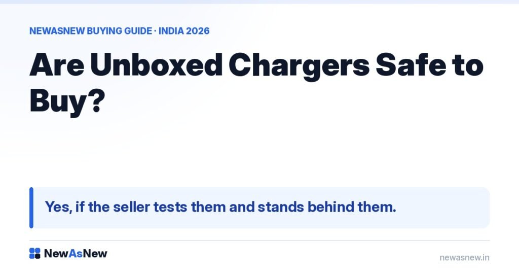 Are Unboxed Chargers Safe to Buy? — Yes, if the seller tests them and stands behind them.